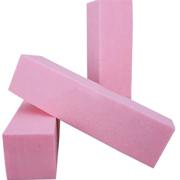 

new pink high foam grind square nail polish soft buffer buffing sanding files block useful nail art tips manicure tool