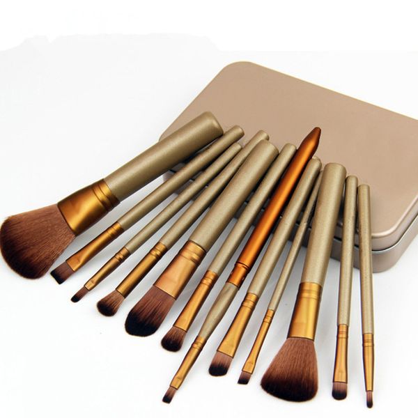 

professional makeup brushes set kit 12 pcs cosmetics eyeshadow facial foundation make up brush tools with retail box