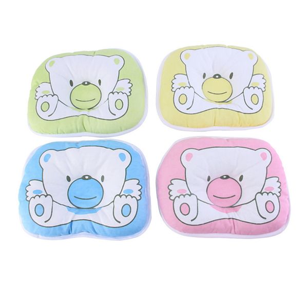 

2017 bear pattern pillow newborn infant baby support cushion pad prevent flat head selling