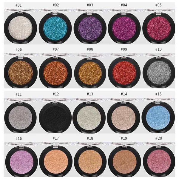 

pudaier new shiny diamond waterproof smoky glitter eyeshadow pigments makeup easy to wear shimmer eye shadow powder cosmetics
