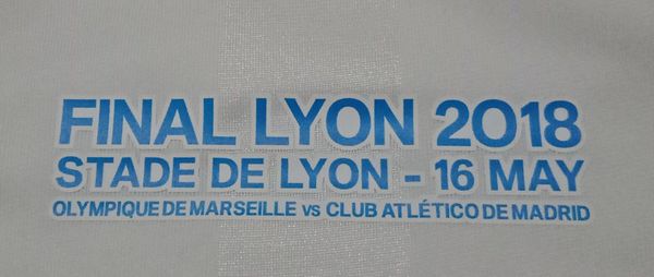 

Финал Лиона 2018 Детали матча Футбольный значок для Марселя