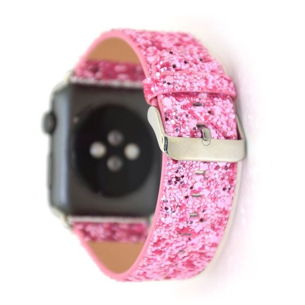 

2018 sparkling pu belt new year's banquet 3 2 1 iwatch 38mm 42mm shoulder bag ing, Black;brown