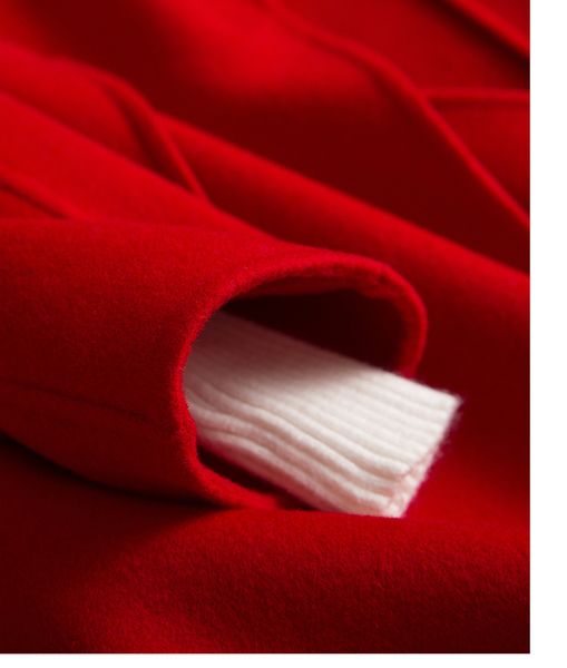 

women wool coat 2018 new fashion female autumn winter medium length woolen outerwear red cashmere coat, Black