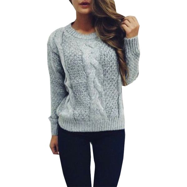 

2018 sweater women autumn and winter sweaters thick twist pullovers sell europe and the united states vestidos mmy69182, White;black