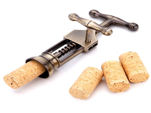 

wine bottle opener new retro red zinc alloy antique bronze corkscrew cork puller remover champagne opener rotary lever bar tool