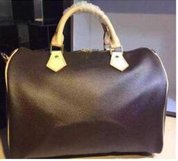 

Высокое качество женщины натуральная кожа speedy 30 сумка Сумка speedy с ремешком дизайнер сумки дамы тотализатор