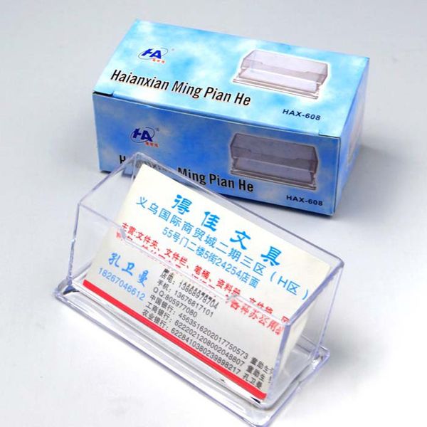 

clear business card holder acrylic plastic display stand rack deskoffice supplies