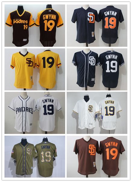 

custom men women youth majestic sd padres jersey #19 tony gwynn home red blue grey white kids girls baseball jerseys, Blue;black