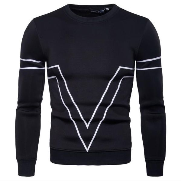 

2018 new fashion cotton basis sweater long sleeve slim fit casual o neck male thick warm red white black