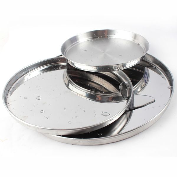 

wholesale-nivella stainless steel fruit plate pallet disc personality circle teaberries liangpi plate