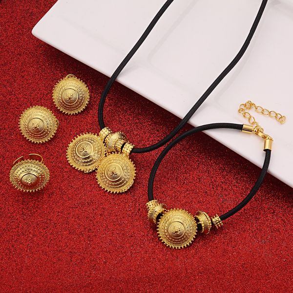 

ethiopian new jewelry sets eritrean engagement bride wedding habesha luxury jewelry africa sudan, Slivery;golden