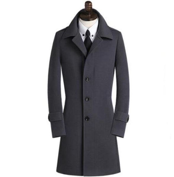 

casual single breasted woolen coat men trench coats overcoat mens cashmere coat casaco masculino england black khaki grey 9xl