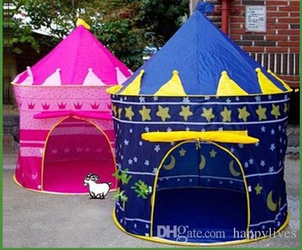 Kinderspielzelt Neues tragbares Mädchen-Rosa-Prinzessin-Spielzelt Kinderschloss-Cubby-Spielhaus Niedliches Spielzeugspielhaus Baby-Krabbelhaus