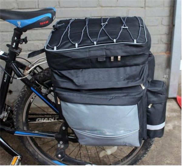 

cycling mountain bike rear rack seat bag outdoor travel pouch bicycle bicicleta three in one bags trunk panniers 40ql dd