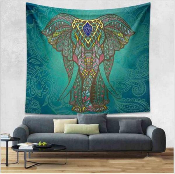 

enipate elephant tapestry aubusson colored printed decor mandala tapestry religious boho wall hanging living room blanket