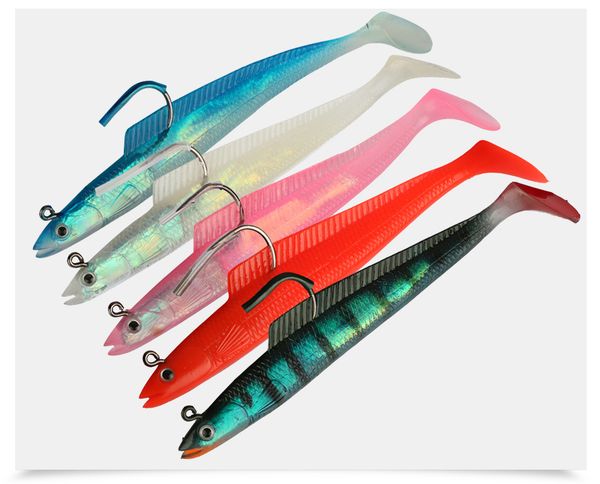 

outdoors 5pcs/lot 32g/14.99cm fishing soft lure swimbait artificial bait carp pesca lead jig head soft lures fishing tackle