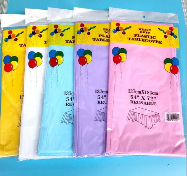 

137x183 см твердые одноразовые скатерть peva анти-масло скатерть посуда для свадьбы день рождения новый год рождественская вечеринка декор