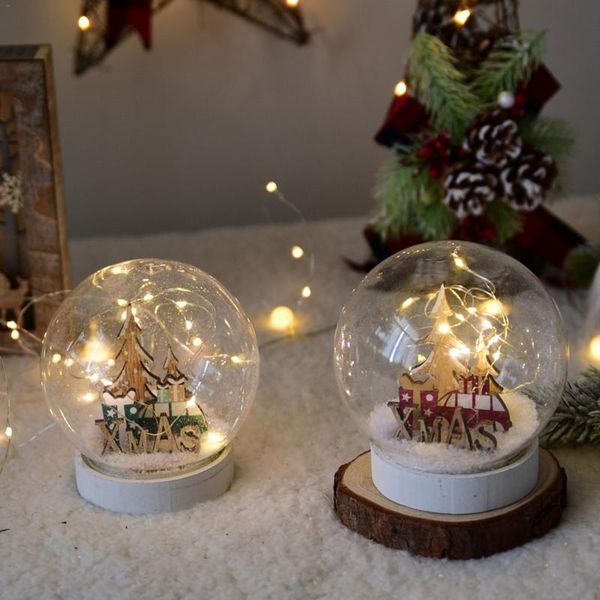 Led Christmas Ball Christmas Decoration For Home Snowflake Glass Window Decoration Christmas Table Ornament Holiday Christmas Window Decorations