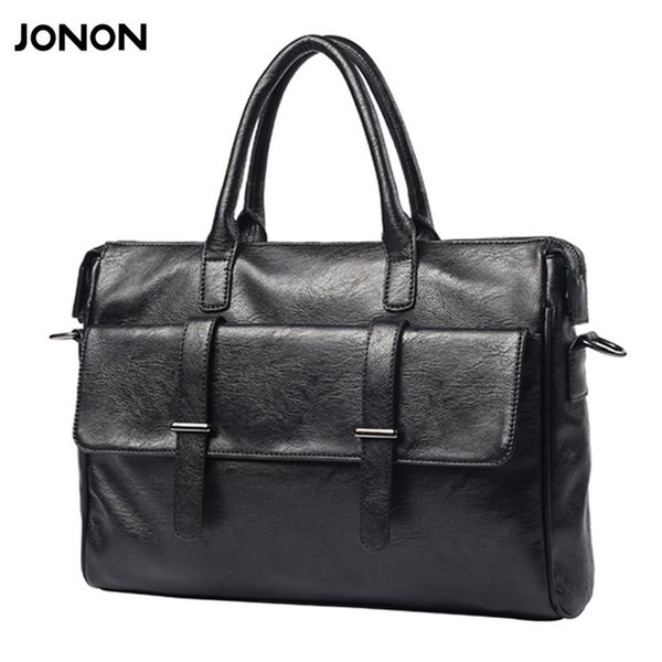 

jonon pu leather bag business men bags laptote briefcases crossbody bags shoulder handbag men's messenger bag
