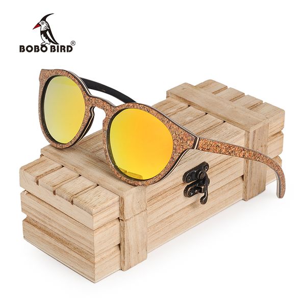 

bobo bird women sunglasses polarized colorful wooden frame fashionable vintage glasses for gift oculos de sol feminino ag019, White;black