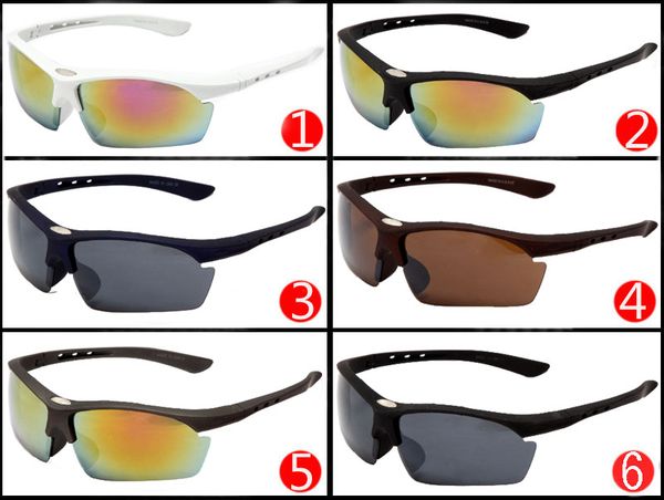 

brand new summer man sport Cycling sunglasses spectacles women Bicycle goggle Sports Outdoor colours Sun Glasses 6 colors free shipping