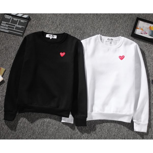 

comm des g garcons cdg holiday heart emoji play heart tide brand long sleeved sweater hooded cardigan love hoodies, Blue;black
