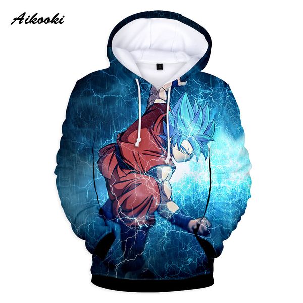 

aikooki anime men's hoodie z pocket hoodies sweatshirts kid goku 3d hoodies pullovers men/women outerwear new hoodie, Black