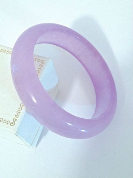 Lavender Jade Bangle by CN Jewelry - Genuine, 58-64mm, Natural Stone, Elegant Design, Healing Properties, Perfect for Everyday Wear.