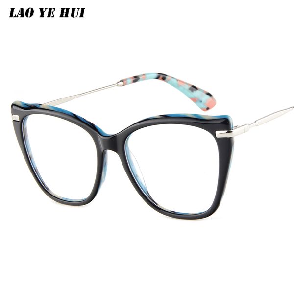 

lao ye hui optical alloy glasses frame women retro clear myopia prescription eyewear brand designer eyeglasses frame lao-6814, Silver