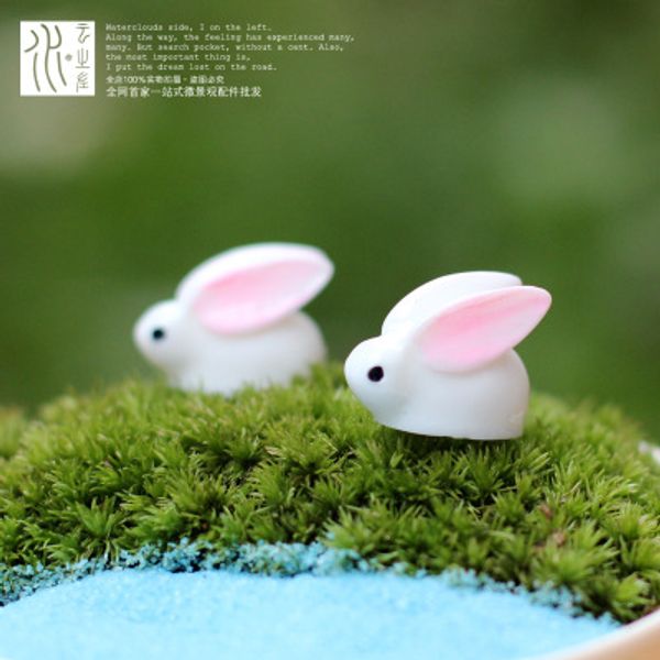 

cute simulation rabbit animal doll toy home collection model kids birthday gift garden microscopic landscape decorations