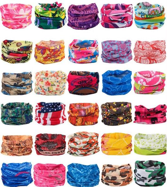 

bandanas scarves multifunctional outdoor cycling masks scarf magic turban sunscreen hair band riding cap multi styles, Black