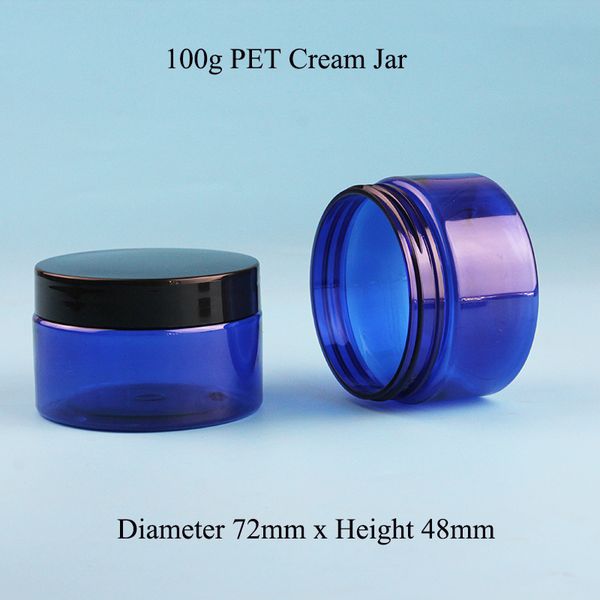 

50pcs / Lot 100мл Крем Jar Empty Пластиковые Крем для лица Упаковка 100г Косметика Инструмент