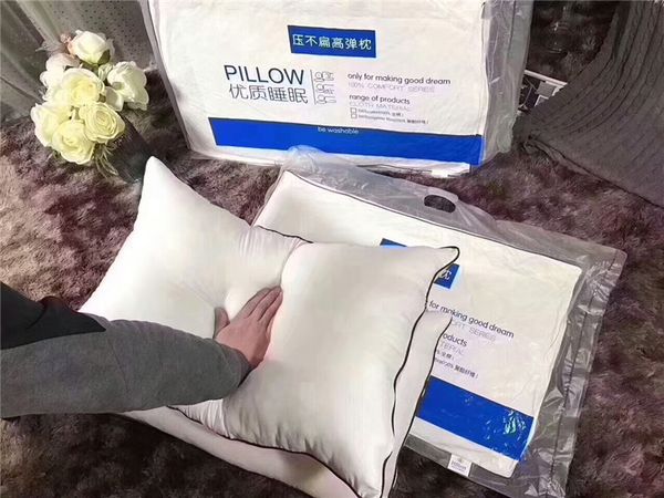 Bedding Outlet Five Star Hotel Pillow Solid White Luxury Polyester