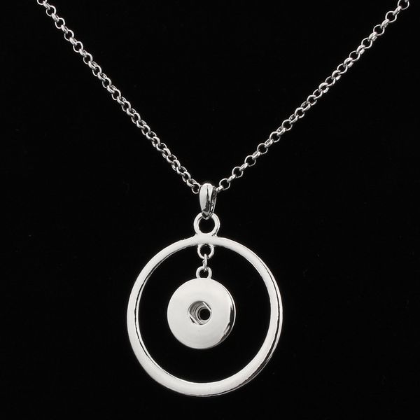 

noosa chunks silver plated simple snaps jewelry 18mm snap button pendants necklace fit 18mm snap buttons diy jewelry