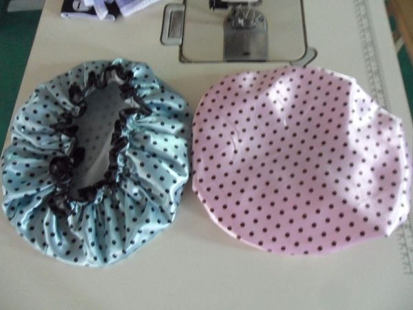 

100pieces/lot eva printing waterproof shower caps double layer shower cap