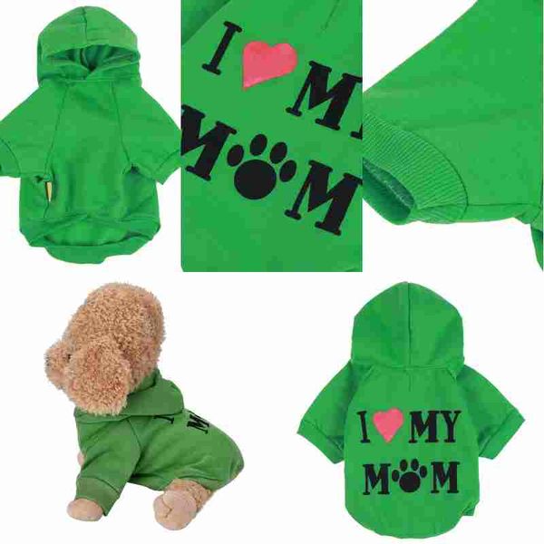

i love my mom pet cat dog hoodie sweater for small dogs puppy sportwear clothing chihuahua clothes for small dogs