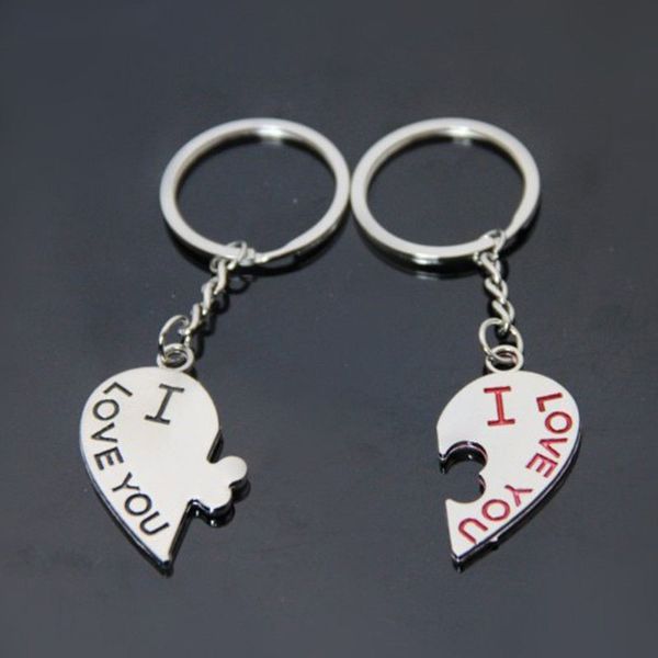 

1 Pair New Fashion Love Key Ring Keyfob Couples Romantic Keychain for Lover Gift