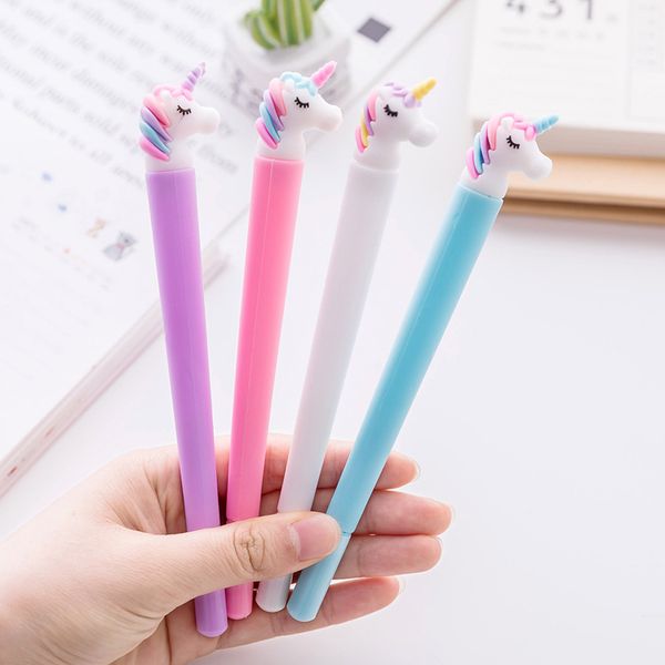 

36pc/lot creative unicorn horse student gel ink water pen / 0.5mm / black pen/ stationery/office supplier/children gift