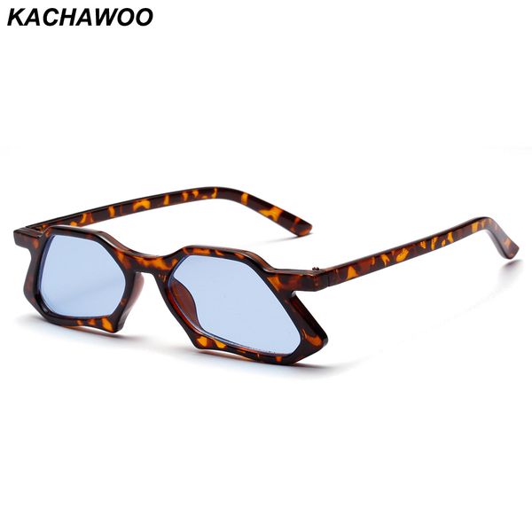 

kachawoo wholesale 6pcs vintage polygon sunglasses men 2019 blue leopard high fashion sun glasses for ladies gift items, White;black
