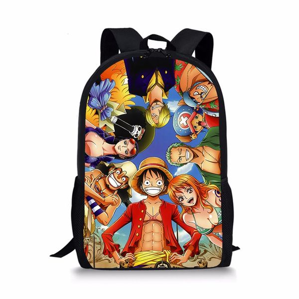 

fashion children japanese anime one piece backpack school bags for teenager boys men racksacks shoulder bag backpack