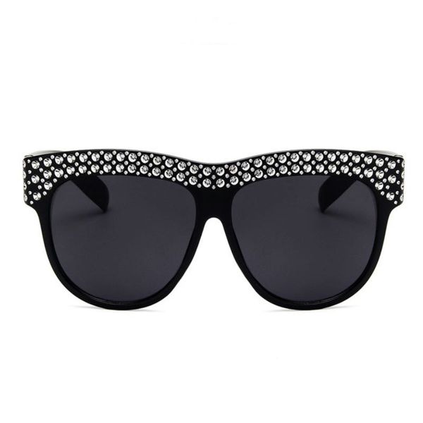 

2018 new fashion sunglasses shiny frame for men and women party sun glasses no rhinestone uv400 wholesale eyewear melody2041, White;black