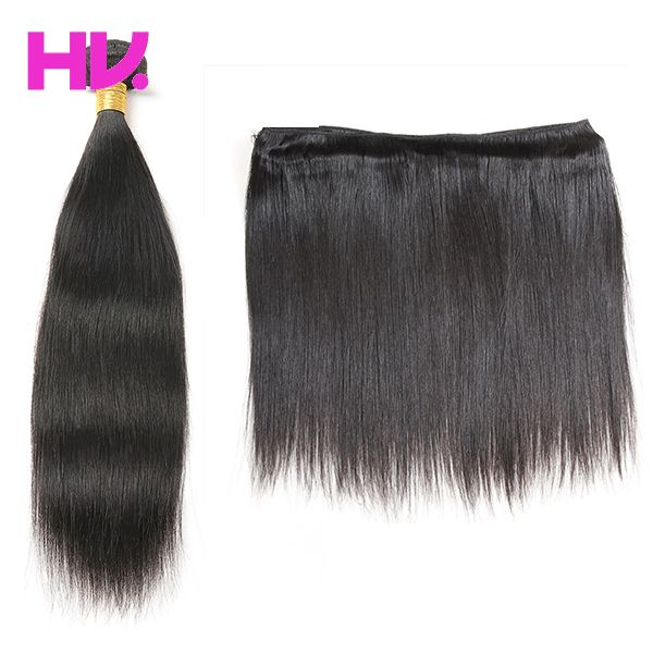 8a Indian Straight Hair With Closure Unprocessed Virgin Human Hair