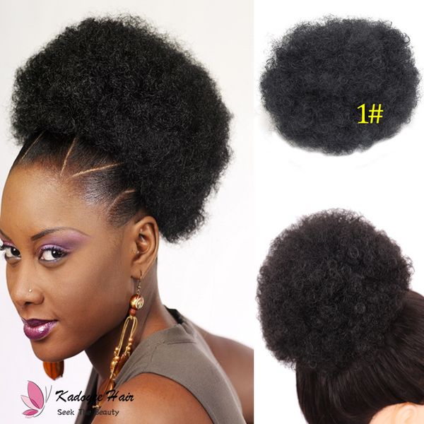 Hot Sale Large Heat Resistant Synthetic Fluffy Afro Curly Bun