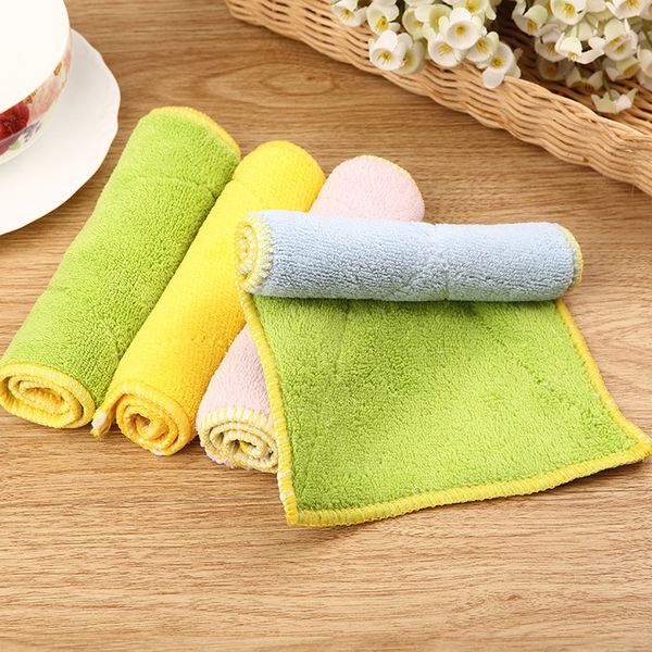 

fine fiber double suction dropping cloth bibulous the kitchen more clean dish towel microfiber cloth