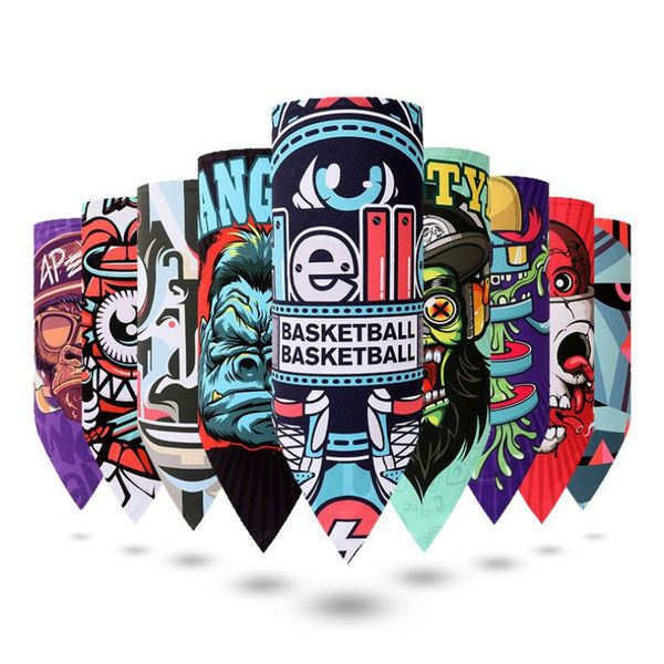 

bycycle riding ski mask outdoor sports training hood scarf triangle sun hood hat mountain bike variety cycling accessories, Black