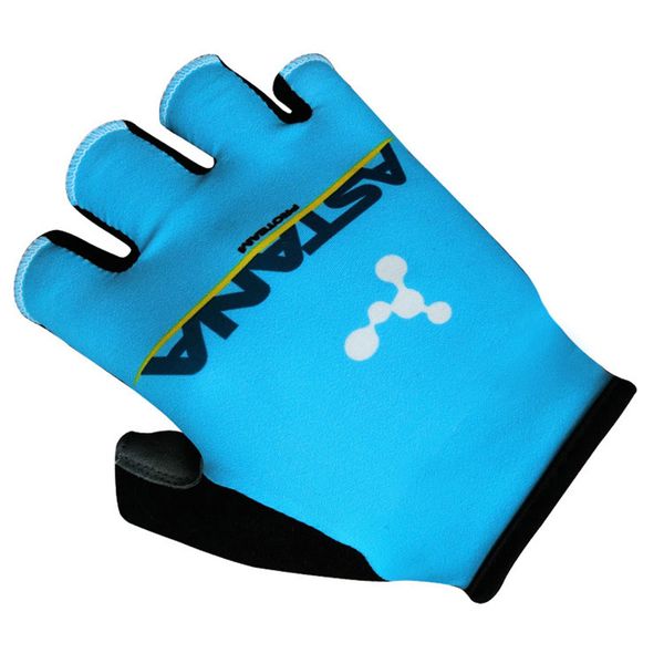 

Hot Sale 2018 Pro Team ASTANA Blue Cycling Gloves GEL High Quality Summer Fingerless MTB Unsix Half Finger Bike Gloves Guantes Ciclismo