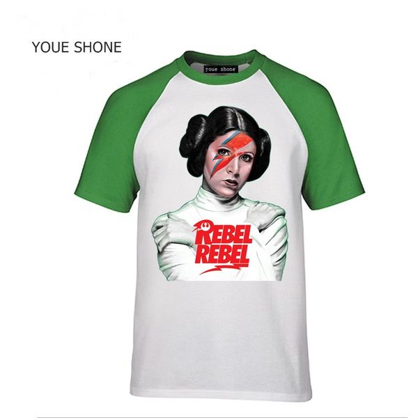 

new fashion t shirt yoda darth vader tshirt camiseta david bowie jedi t-shirt man casual leia rebel hiphop tee pullover cotton polos, White;black