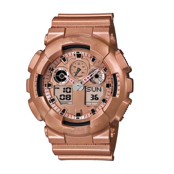 

2018 Hot Men Summer 100 Watch LED Waterproof Climbing Digital Vibration Men's Watch Full Manual Original Box Full-featured Work