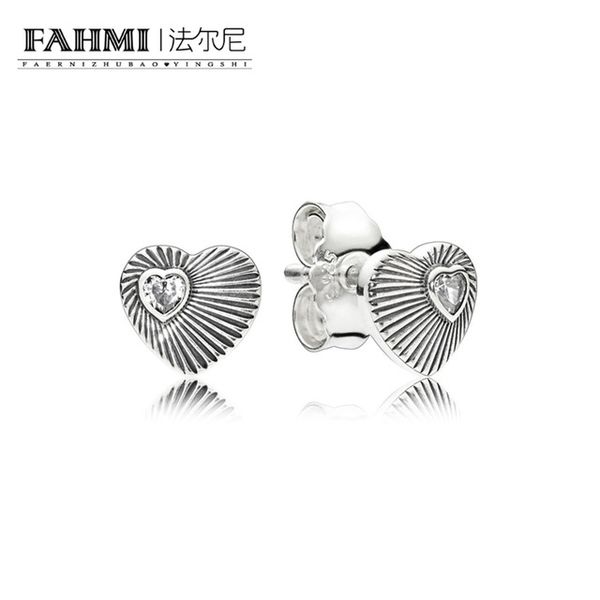 

fahmi 100% 925 sterling silver authentic new retro love small shell earrings charm original women jewelry factory direct sales, Golden;silver