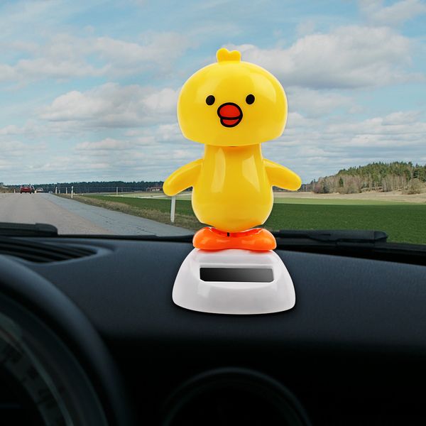 

car ornaments dashboard decoration auto accessories solar powered car-styling dancing chick gift for child and friend